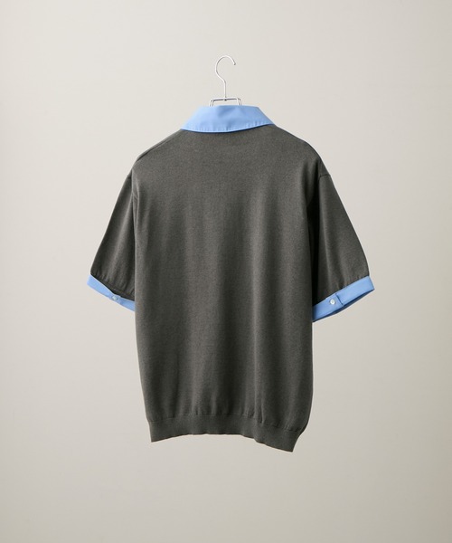 CLEL（クレイル） ポロシャツ 半袖 「CLEL」Giza Cotton Docking Polo