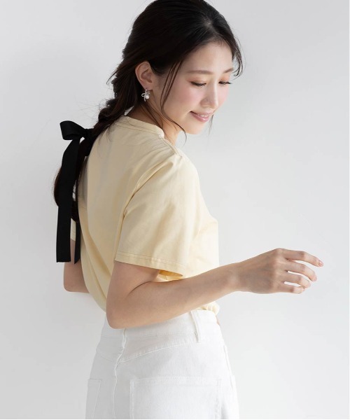 「RANDA」 半袖カットソー FREE グレー レディース_画像3