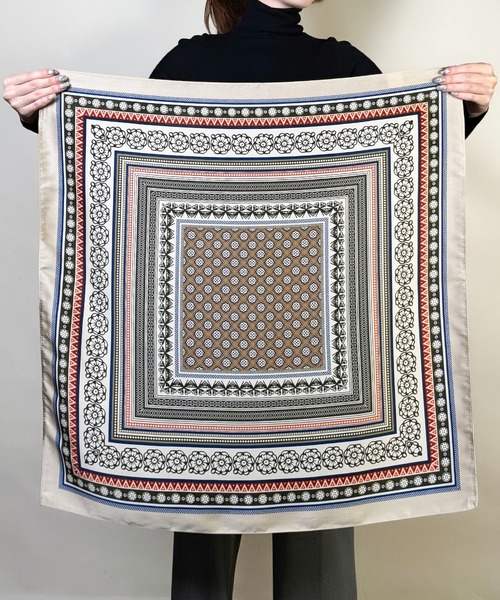 MAISON SELECT スカーフ バンダナ 6D15 大判スカーフ 70×70 レディース