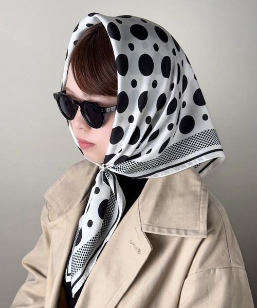 MAISON SELECT スカーフ バンダナ 6D15 大判スカーフ 70×70 レディース