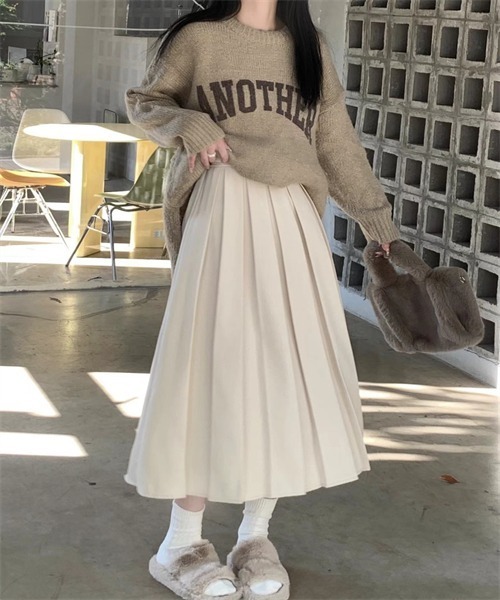「FREE STYLISTS」 プリーツスカート S チャコールグレー レディース_画像3