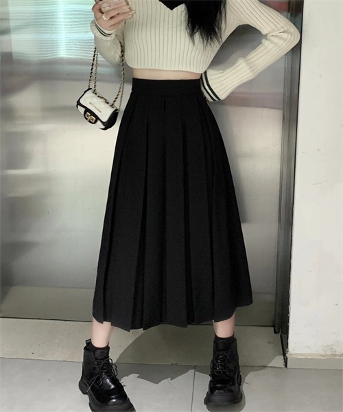 「FREE STYLISTS」 プリーツスカート S チャコールグレー レディース_画像6