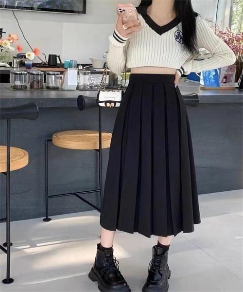 「FREE STYLISTS」 プリーツスカート S チャコールグレー レディース_画像9