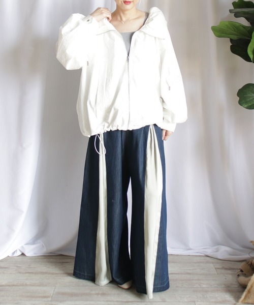 「BITTOKO」 デニムパンツ FREE グリーン レディース_画像3