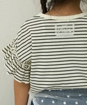tシャツ ガールズ レースタグ付き ボーダー ...の詳細画像1