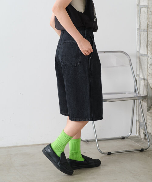 「WHIMSIC」 ハーフパンツ 1 チャコールグレー レディース_画像9
