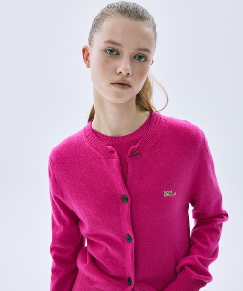 MARDI MERCREDI 刺繍ロゴ カシミヤブレンド ニット カーディガン Mardi Mercredi（マルディメクルディ） カーディガン CASHMERE BLENDED
