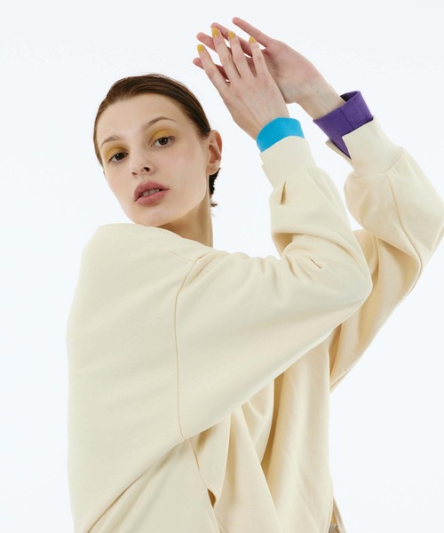 HeRIN.CYE トレーナー スウェット Layered slit sweat レディース 