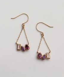 cui-cui（キュイキュイ） ピアス マルチカラー トリコロール フック