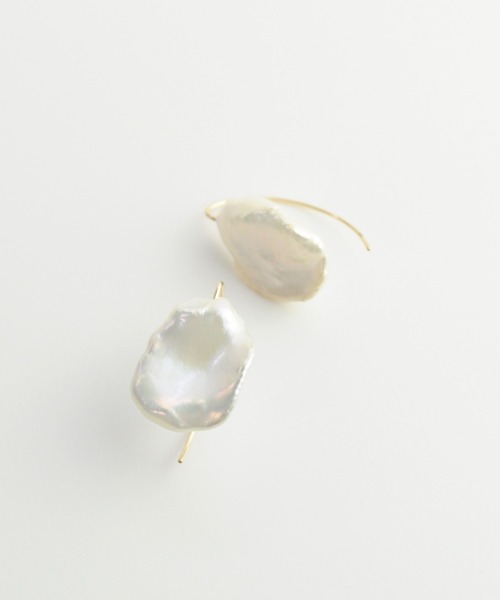 anq. ピアス 「anq.」K10・バロックパールフックピアス 淡水