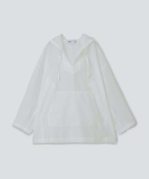 【CONVERSE TOKYO WOMEN】オーガンジー パーカー　緑 CONVERSE TOKYO パーカー 「 × sKetChboOok3 」 SWEAT PARKA
