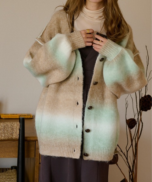 Ambre Neige（アンブルネージュ） カーディガン 2WAYグラデーション