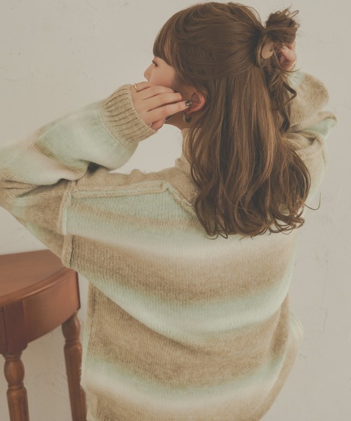 Ambre Neige（アンブルネージュ） カーディガン 2WAYグラデーション
