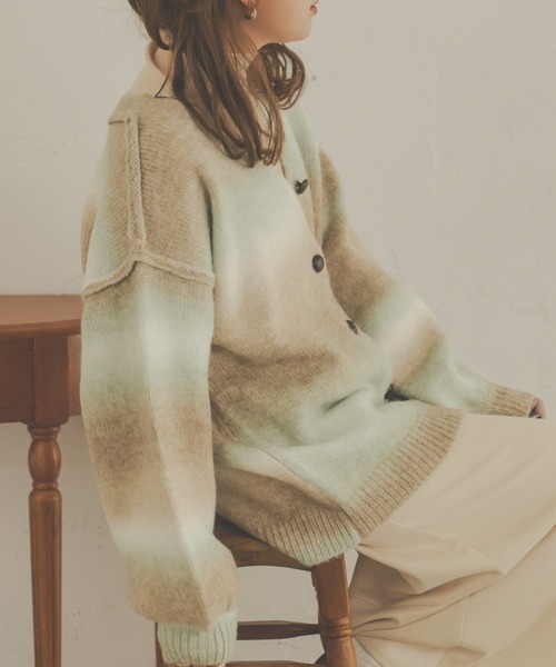 Ambre Neige（アンブルネージュ） カーディガン 2WAYグラデーション