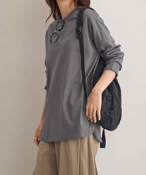 ラウンドヘムT 新品 Women's 長袖 ラウンドヘム Tシャツ ブラック | パフォーマンス