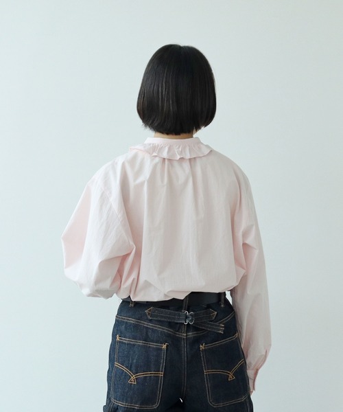 PAR ICI（パーリッシィ） ブラウス シャツ グランジウォッシュ 衿先