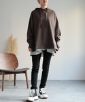 パーカー 「高見え上質コットン」サイドZIPオ...の詳細画像2
