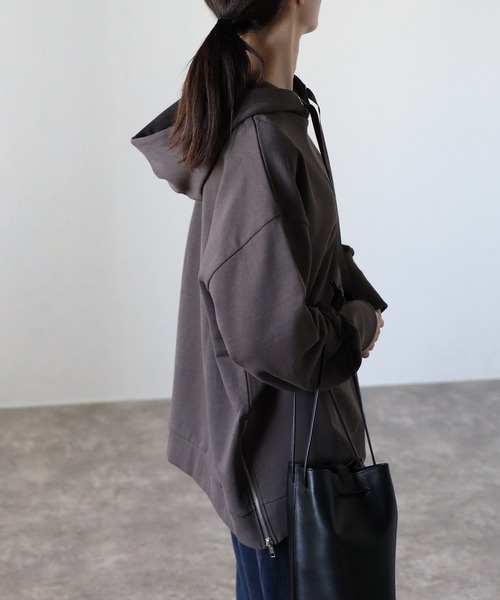 パーカー 「USAコットン」サイドZIPオーバーパーカー/フーディー/スウェット/トレーナー レディース メンズ | sakishimatokyo | 11