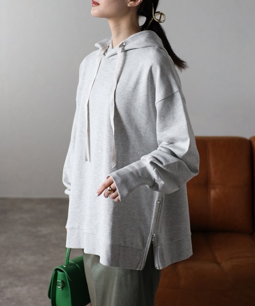 パーカー 「USAコットン」サイドZIPオーバーパーカー/フーディー/スウェット/トレーナー レディース メンズ | sakishimatokyo | 14