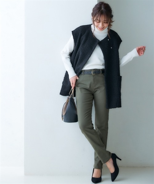 ニッセン（nissen） ニット セーター 洗えるタートルネックニット(毛玉