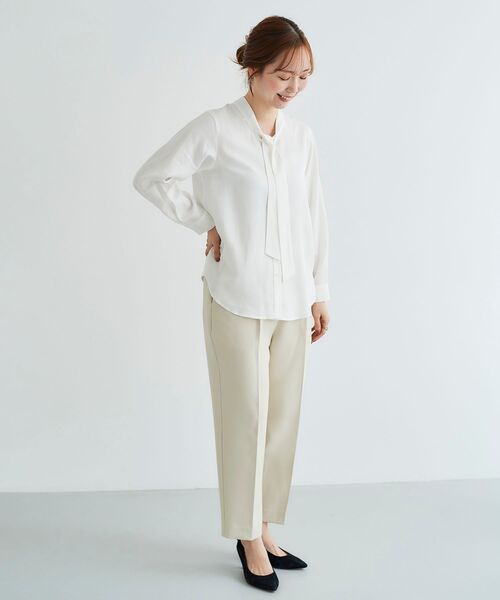 le.coeur blanc（ルクールブラン） パンツ パール付きプルオーバー