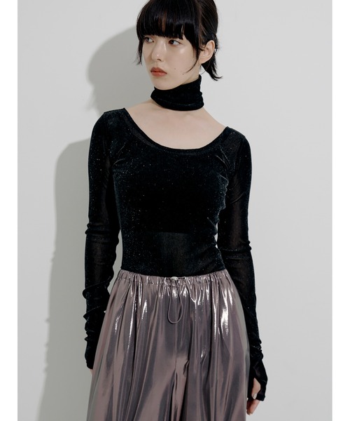 SORIN tシャツ Flocky Tulle Ballerina Neck Bodysuit