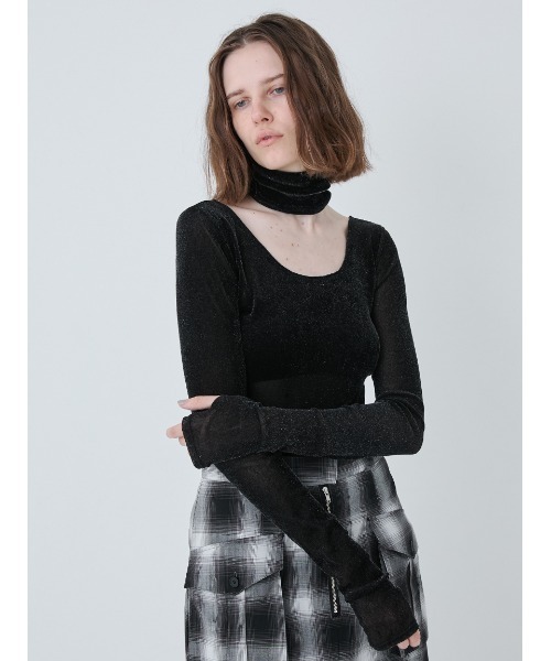 SORIN（ソリン） tシャツ Flocky Tulle Ballerina Neck Bodysuit