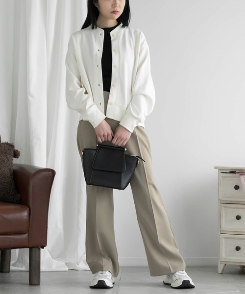 aimoha（アイモハ） チノパン センタープレス ハイウエスト チノパンツ