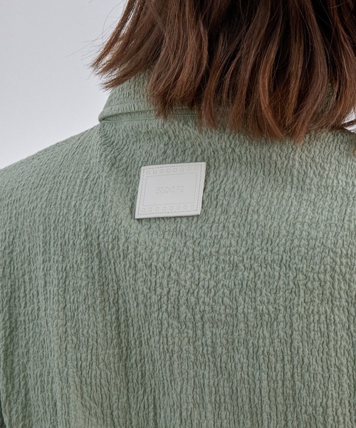 ブラウス シャツ 「ELOOPS」シャーリングショート丈ブラウス
