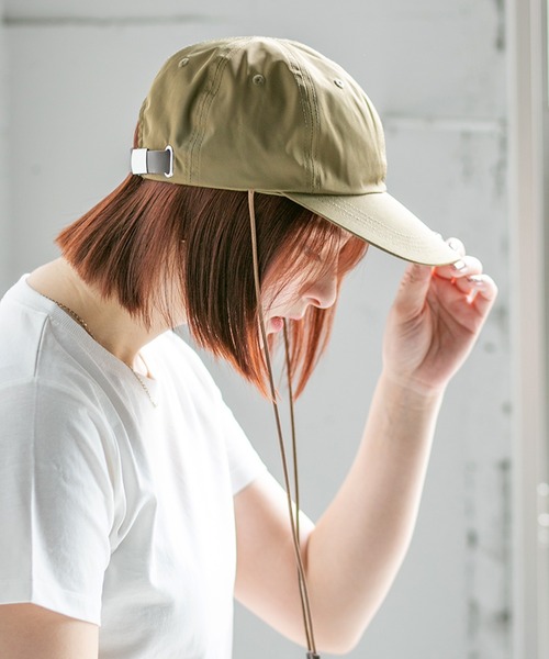 14+ キャップ 帽子 ヒモ付き撥水キャップ レディース メンズ