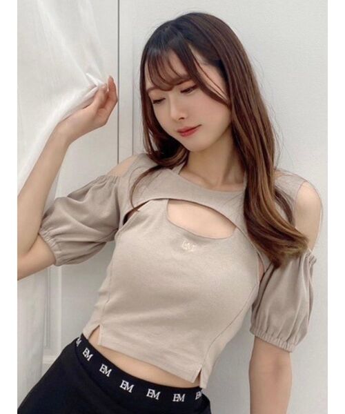 tシャツ ホルターネックセットリブTOP レディース