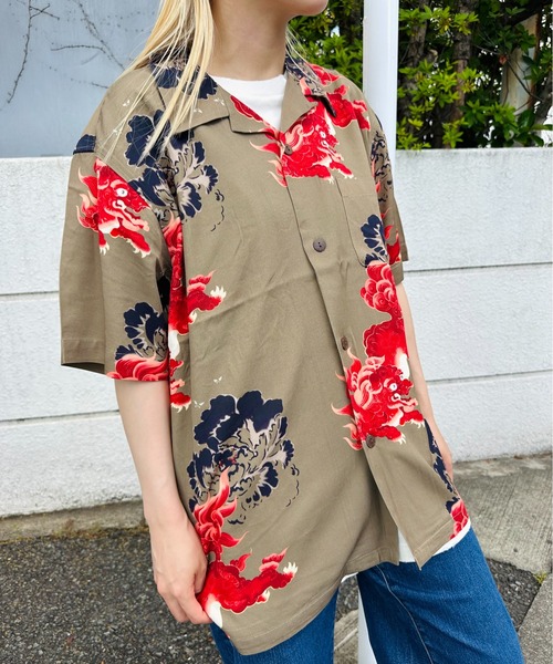 ブラウス シャツ HOUSTON/ヒューストン 41104 ALOHA SHIRT (MAP) / アロハシャツ/ HS411 レディース メンズ HOUSTON ブラウス シャツ HOUSTON/ヒューストン 41104 ALOHA