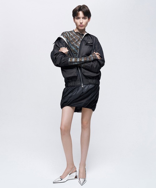 ブラックスリングバックハイヒール CHARLES ＆ KEITH パンプス Xeli セリー トライアングルヒール