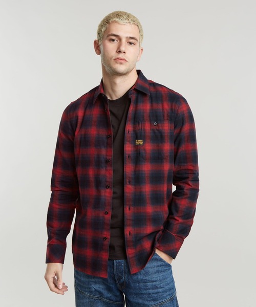 G-STAR RAW シャツ BRISTUM 2.0 SLIM SHIRT/ミリタリー