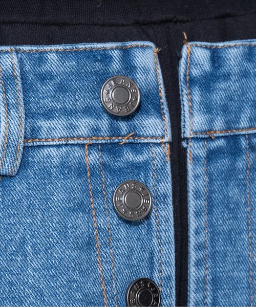 パンツ デニム ジーンズ 「ZOZO限定商品」デニムリメイクライクスウェットパンツ レディース