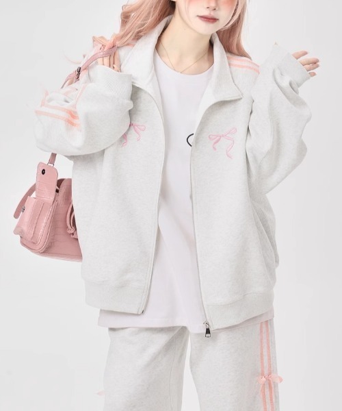 DIAVEL セットアップ セットアップ サイドラインミニリボンスウェット