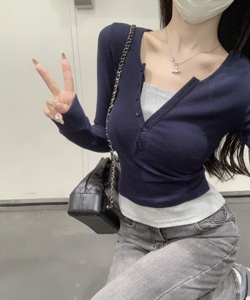 トップス ikki67 CORNERS tシャツ ロゴプリント入りシアートップス レディース