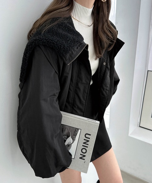 andme（アンドミー） ブルゾン アウター ショート丈N2-B中綿ダウン