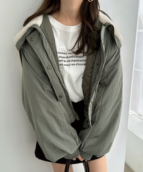 andme（アンドミー） ブルゾン アウター ショート丈N2-B中綿ダウン