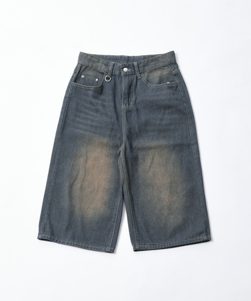 日本製 68&BROTHERS W32 ダブルニー バギーデニムショートパンツ FREAK'S STORE/ワイドシルエット バギーダブルニーデニム