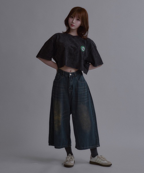 パンツ Rerun1 - washed wide buggy short pants 00s -迷彩柄 wide buggy shorts pants archive - メルカリ
