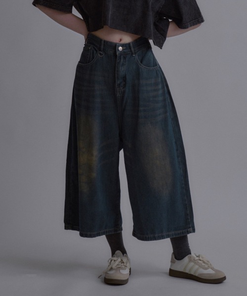 美品00s ANTFUIJEANS 和柄デザイン バギーデニム ショーツ B系 美品00s ANTFUIJEANS 和柄デザイン バギーデニム ショーツ B系