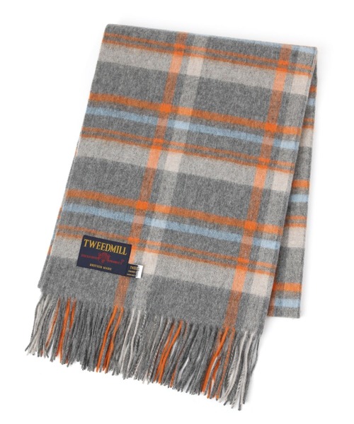 TWEEDMILL Kneerug ストール　オレンジ TWEED MILL（ツイードミル） ストール 「TWEEDMILL」Kneerugストール