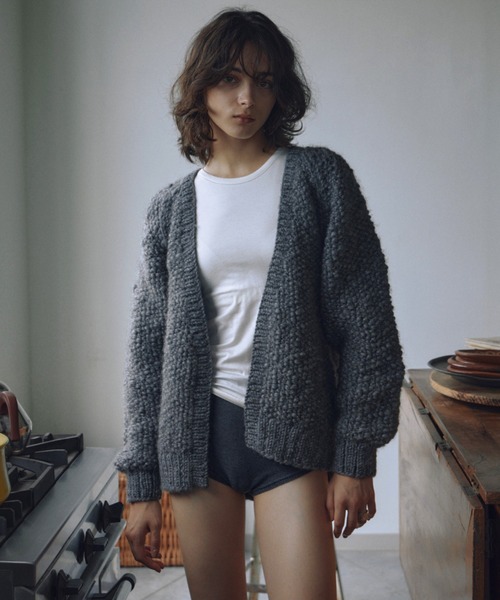 新品 RHC ロンハーマン ネパール製 ハンドニット ウール カーディガン CREDONA（クレドナ） カーディガン Nepal hand knit CD/ネパールハンド