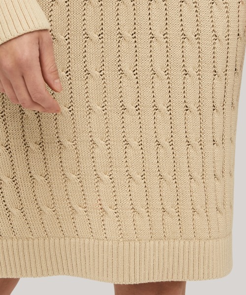 トミー ジーンズ（ JEANS）/バーシティケーブルVネックニットワンピース TOMMY JEANS（トミー・ジーンズ） ワンピース バーシティケーブルV