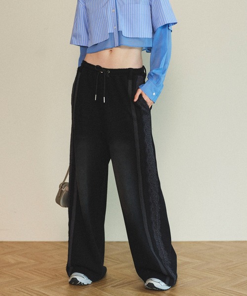 メゾンスペシャル／レースラインスウェットパンツ 36 Lace Material Line Sweatpants/レースラインスウェットパンツ