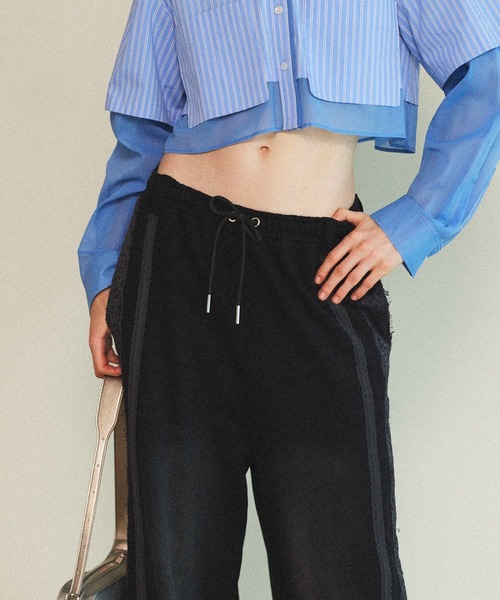 MAISON SPECIAL スウェットパンツ ジャージ Lace Material Line
