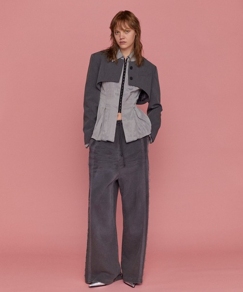 MAISON SPECIAL スウェットパンツ ジャージ Lace Material Line