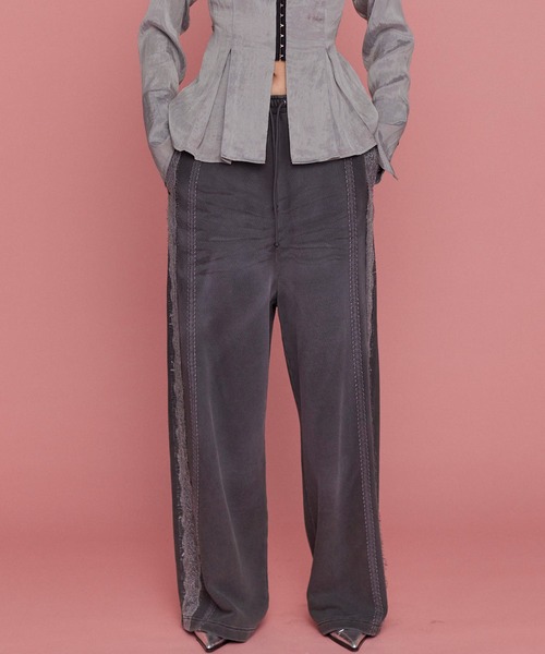 メゾンスペシャル／レースラインスウェットパンツ 36 Lace Material Line Sweatpants/レースラインスウェットパンツ