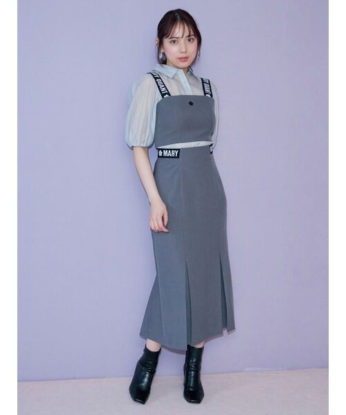 マーキュリーデュオ　MARY QUANT ビスチェ付きブラウス グレー マリクワ マーキュリーデュオMARY QUANT ビスチェ付きブラウス グレー